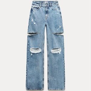 **TRENDING ALERT** ZARA Z1975 Mid Waist Cut Out Straight Jean
